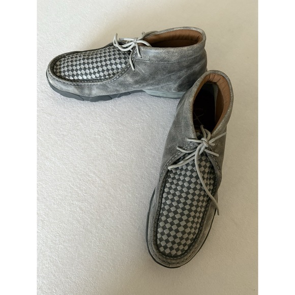 Twisted X Men's Chukka Driving Moc Shoes checkered weave moccasins Sz 13 MDM0073 - Picture 1 of 8